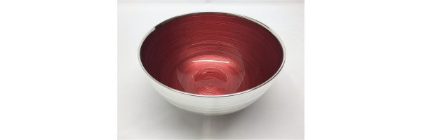 Glass/silver bowls