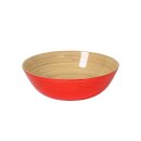 Bambusschale orange flach