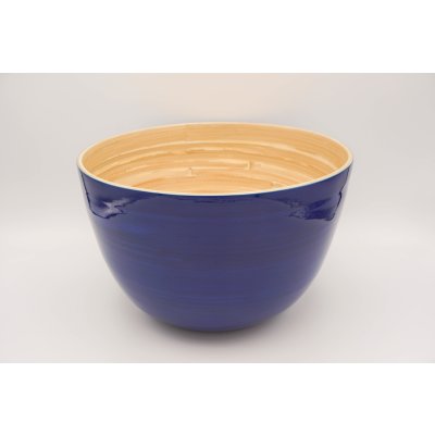 Bamboo bowl Blue mat Medium (22 x 14 cms, d x h)