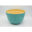 Bamboo bowl turquoise mat Medium (22 x 14 cms, d x h)