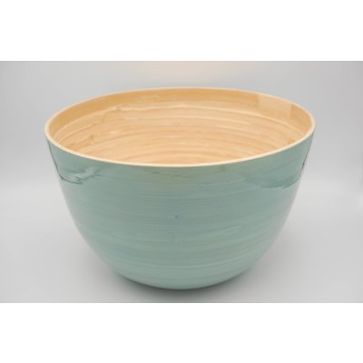 Bamboo bowl ice blue mat High (26 x 16 cms, d x h)