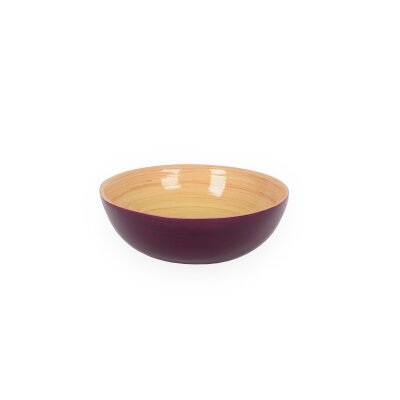 Bambusschale Brombeer glänzend Klein (15 x 5 cm, d x H)