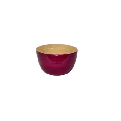 Bambusschale Brombeer glänzend  Mittel (22 x 14 cm, d x H)