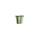 Espresso cups striped green