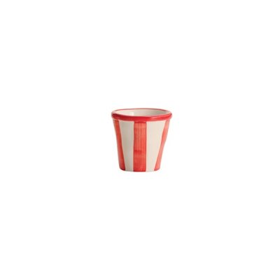 Espresso cup striped red