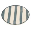 small striped plates grey