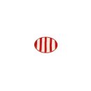 small striped plates red