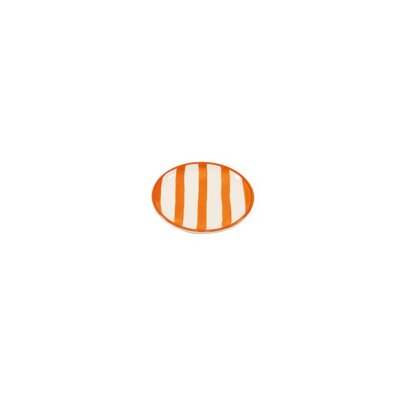 small striped plates orange