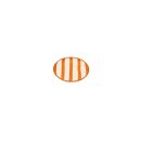 small striped plates orange