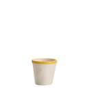 Espresso cups rimmed yellow