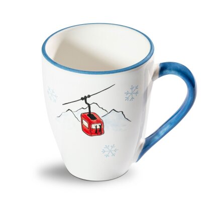 Frühstücksbecher mit Gondel rot