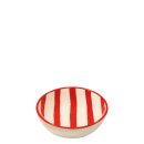 Bowl striped red