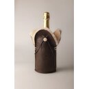 Champagnerkühler Braunes Leder