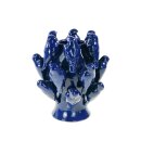 Vase mit Vögelchen kobaltblau