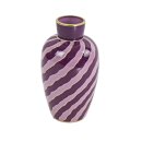 Vase gestreift lila, hoch