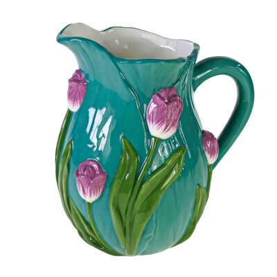 Karaffe mit Tulpen, blau