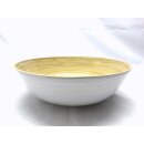 Bamboo bowl white mat