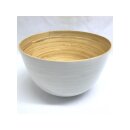Bamboo bowl white mat