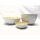Bamboo bowl white mat