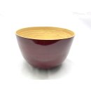 Bamboo bowl red mat