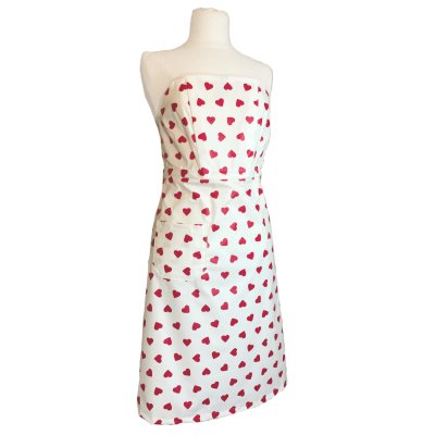 Apron Red Hearts