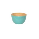 Bamboo bowl turquoise mat High (26 x 16 cms, d x h)