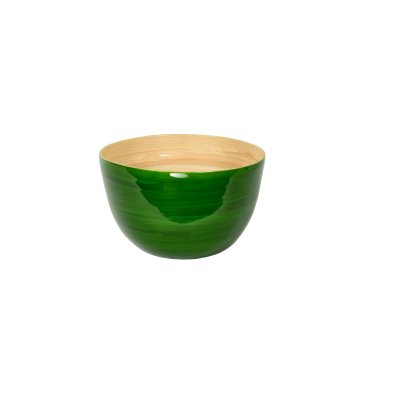 Bamboo bowl green mat High (26 x 16 cms, d x h)