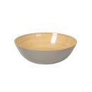 Bamboo bowl grey mat Flat (30 x 10 cms, d x h)