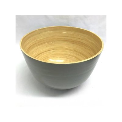 Bamboo bowl grey mat Hight (26 x 16 cms, d x h)