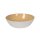 Bamboo bowl white mat Flat (30 x 10 cms, d x h)