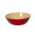 Bamboo bowl red mat Flat (30 x 10 cms, d x h)