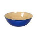 Bamboo bowl Blue mat Flat (30 x 10 cms, d x h)