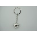 Keyring Heart keychain silver plated